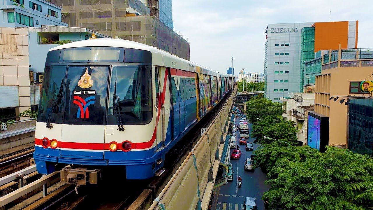 BTS skytrain on its route