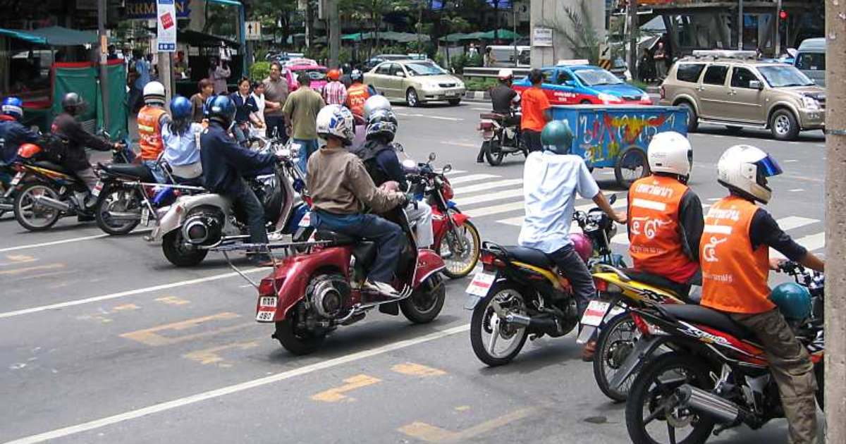 Motorbike Taxis in Bangkok