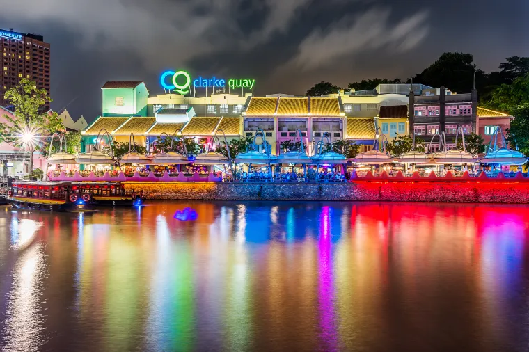 night scene at Clarke Quay