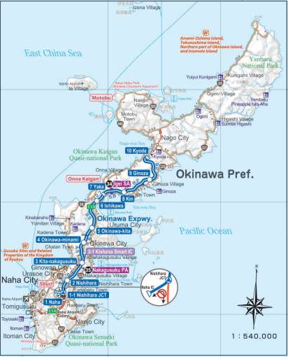 沖繩高速公路地圖