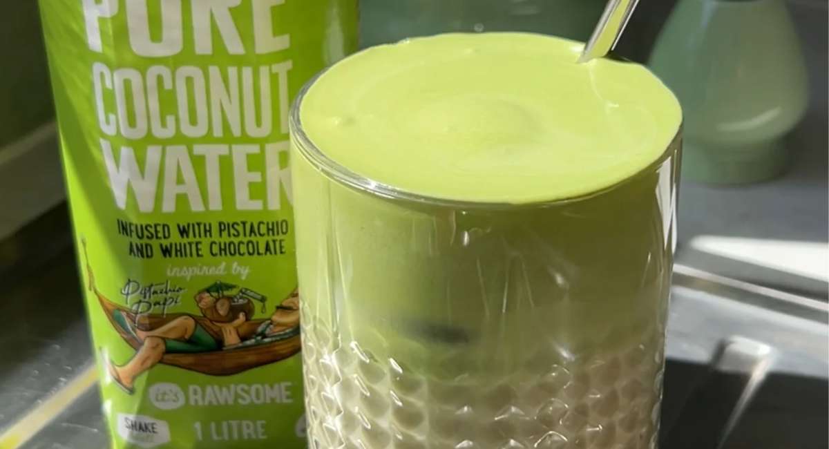Pistachio Milk Foam Coconut Water