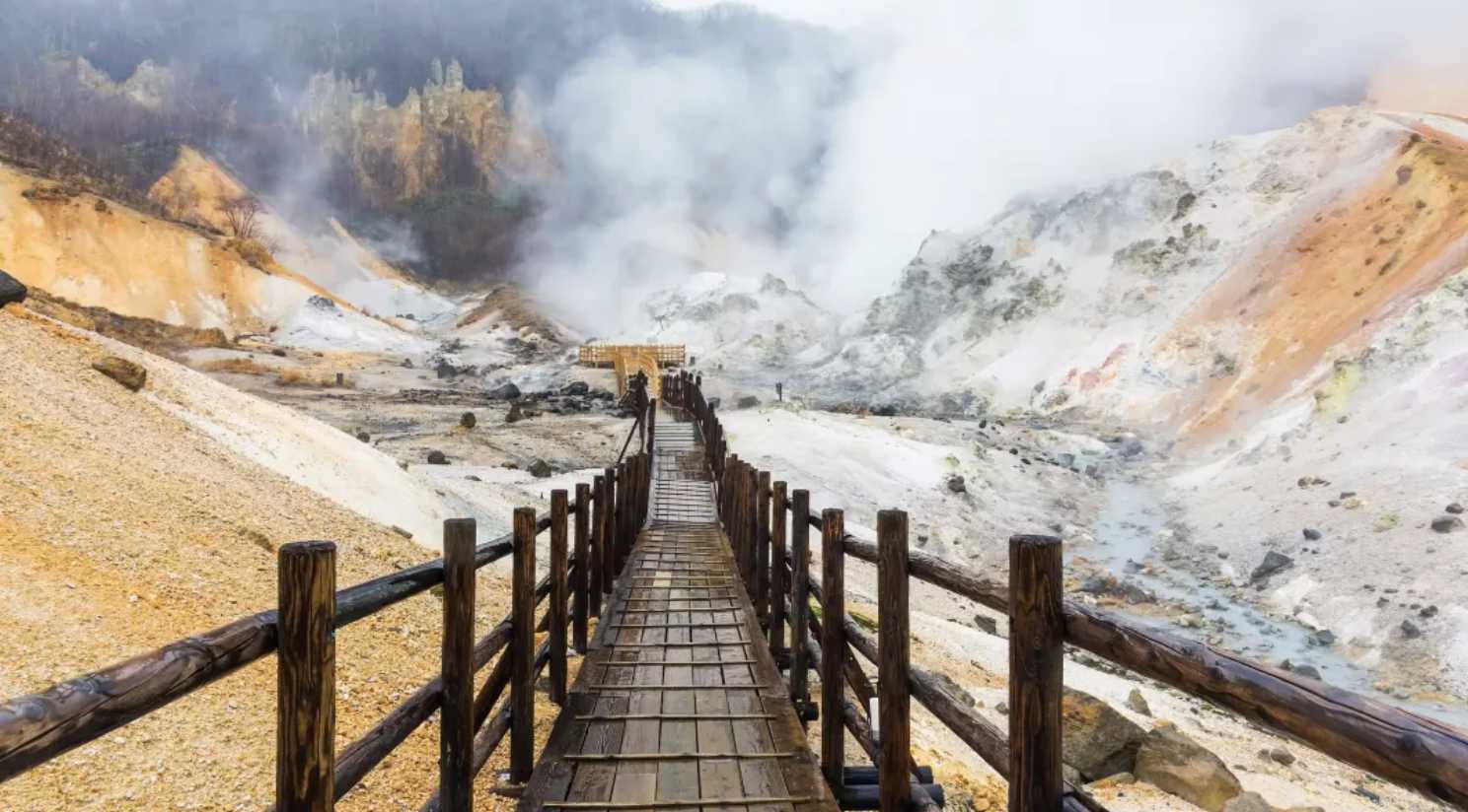 노보리베츠 지옥계곡 겨울