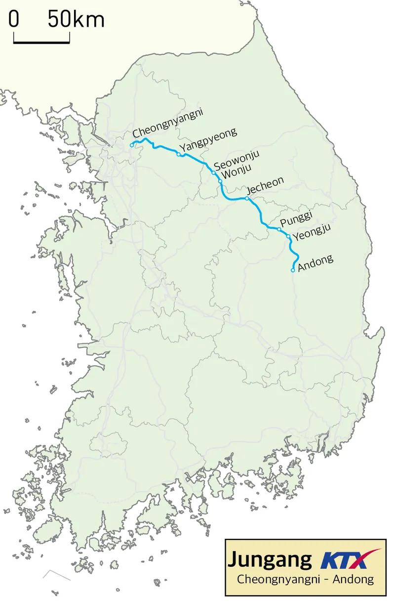 KTX 路線圖|中央線