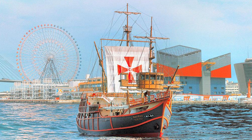 大阪海遊館附近景點 #2 聖瑪利亞號帆船巡遊