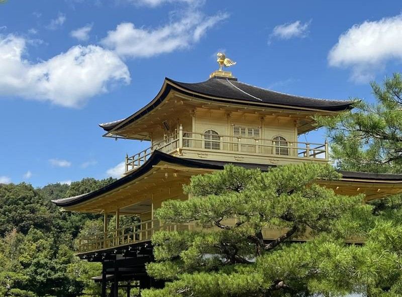 Kinkaku-ji, the Golden Pavilion, on a sunny day