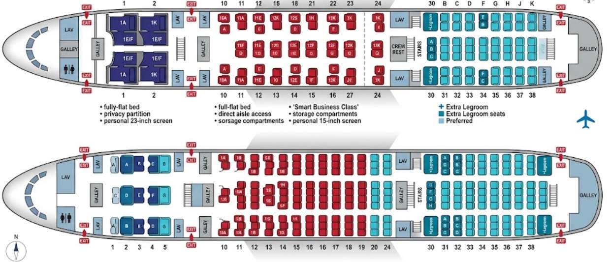 China Southern Airlines Business Class Seat Map