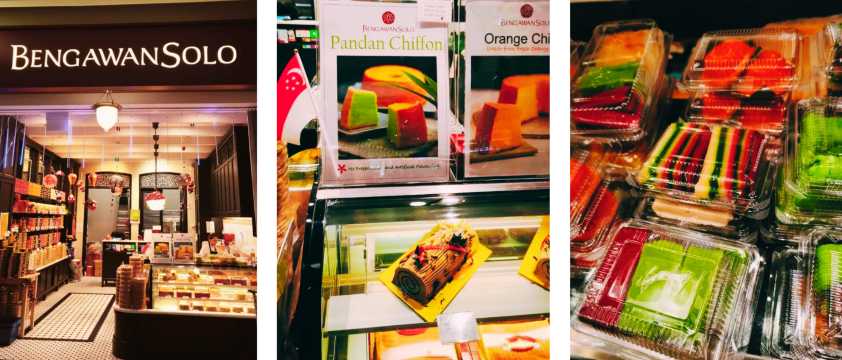 Pasticceria e dolciumi asiatici con vetrine ricche di dessert tradizionali
