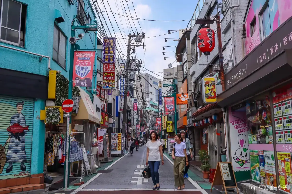 The busy and colorful streets of Shimokitazawa