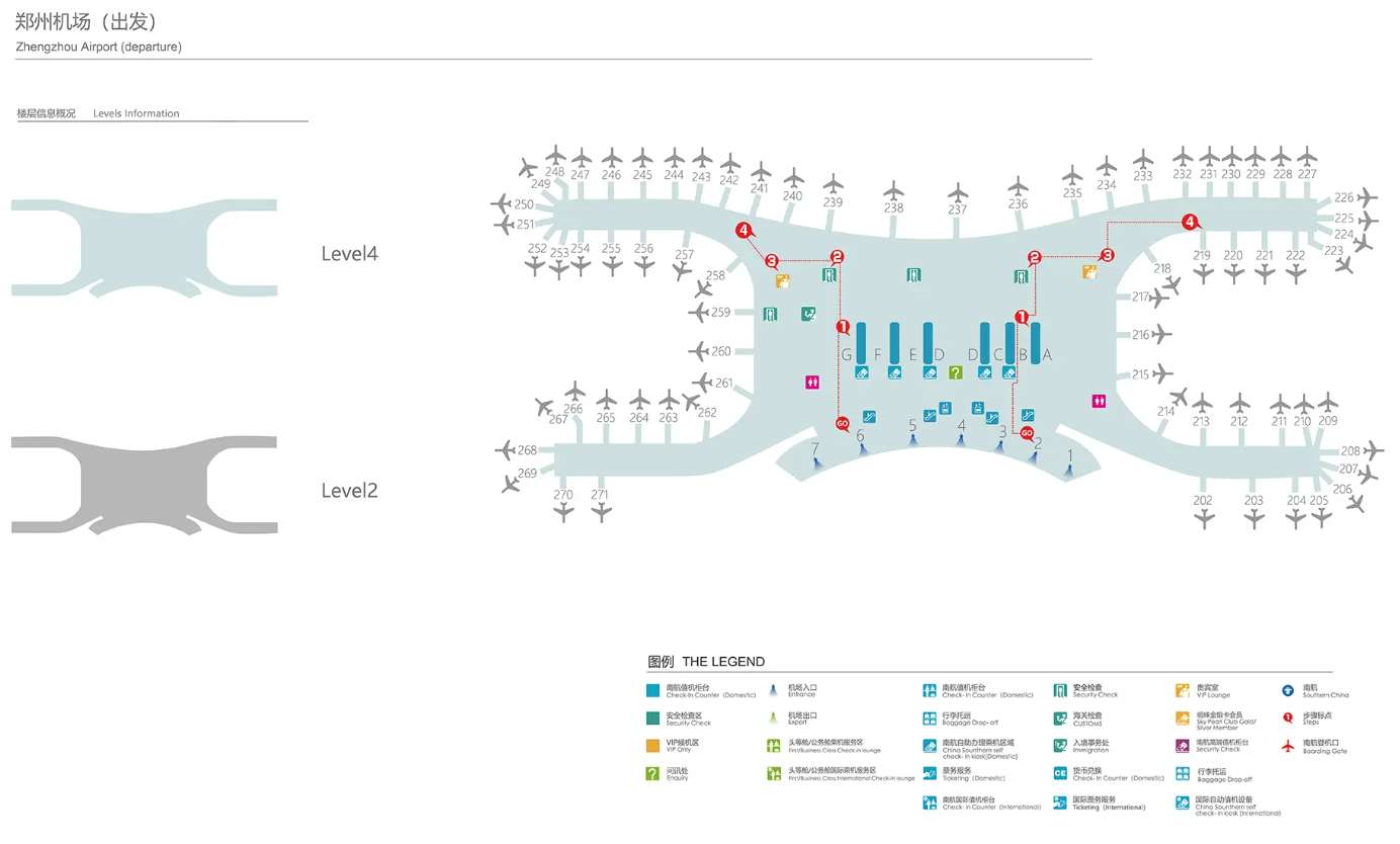 鄭州機場平面圖