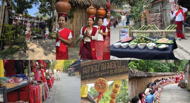 ตลาดมอญห้วยน้ำใส - ที่เที่ยวสวนผึ้ง