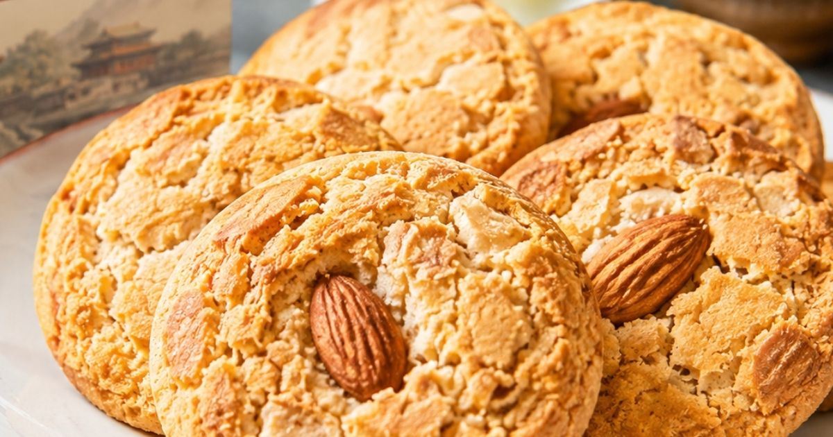 Galletas de almendra Xingren Bing, un dulce tradicional cantonés típico para comprar como recuerdo en Shenzhen