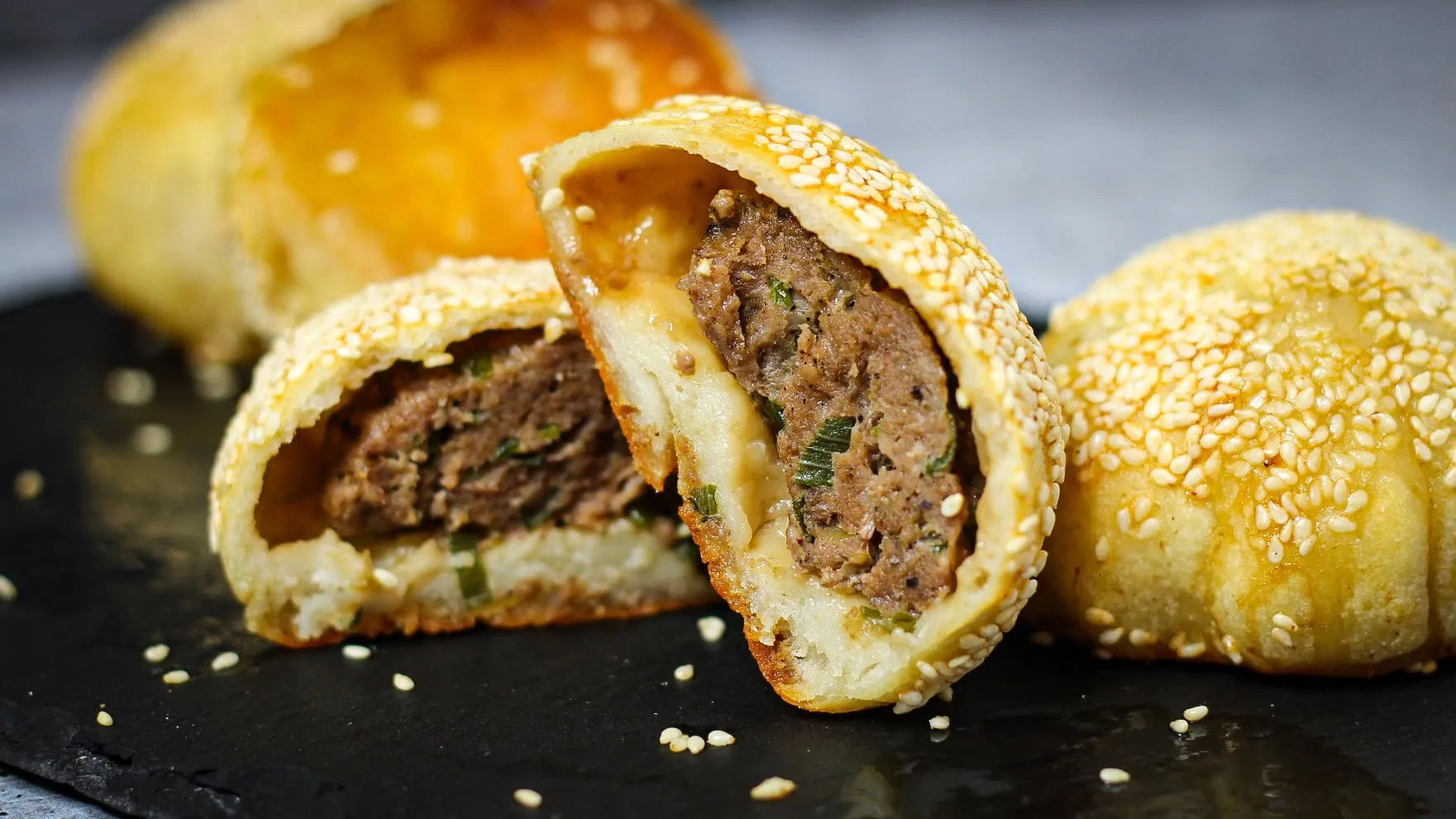 A peppered beef bun