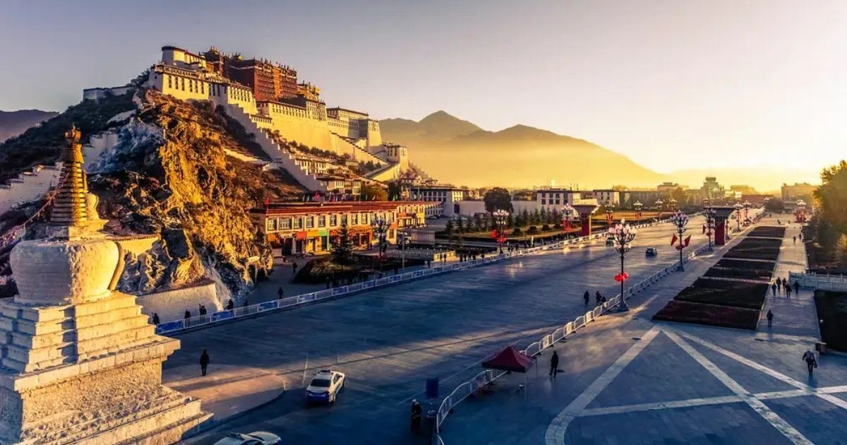 Fachada del Palacio de Potala en Lhasa.