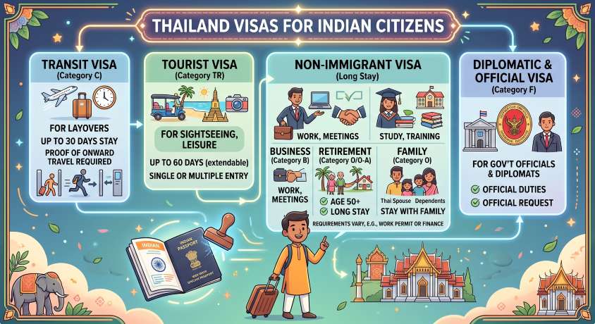 Thailand Visa Indian Citizens: Types