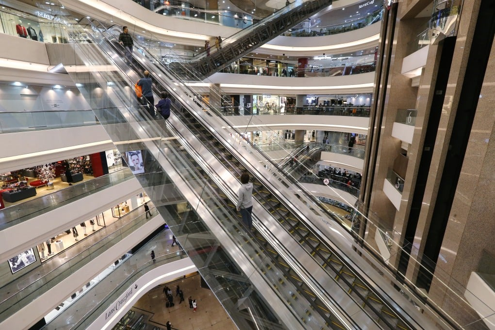 The interior of a mall in hongkong
