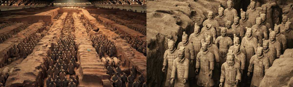 Terracotta Warriors in the main pit of the Mausoleum of the First Qin Emperor in Xi’an, China