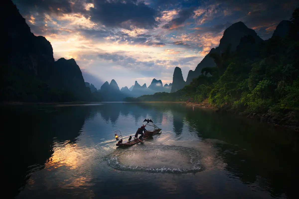 Bamboo Rafting on the Li River in Xingping
