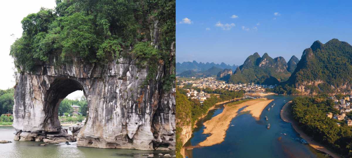 Elefantenrüssel-Hügel am Li-Fluss & Karstbergen in Yangshuo