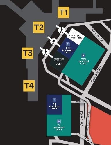 Melbourne Airport Map: The Four Terminals Layout