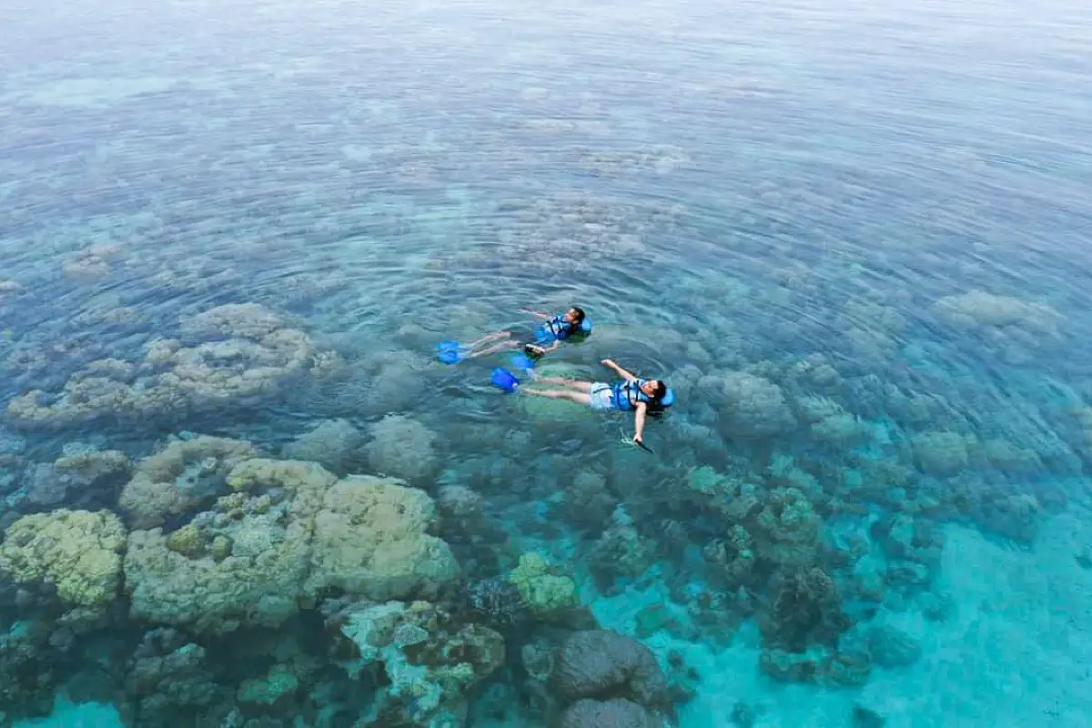snorkelling at Abang Island