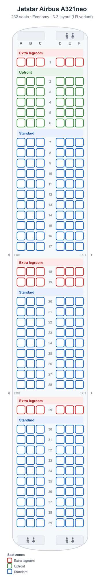 Jetstar Seat Map |  A321neo