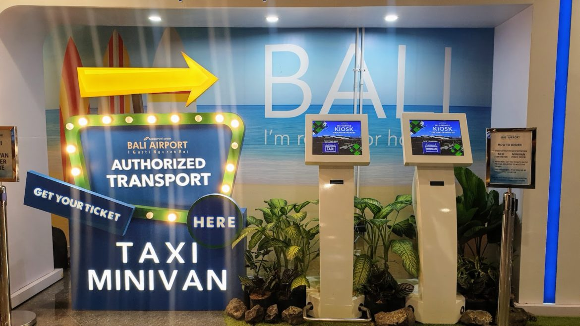 A taxi kiosk in bali