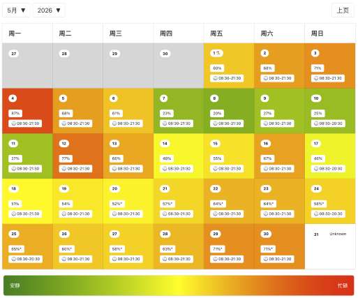 3. Queue Times 上海迪士尼排隊時間日曆