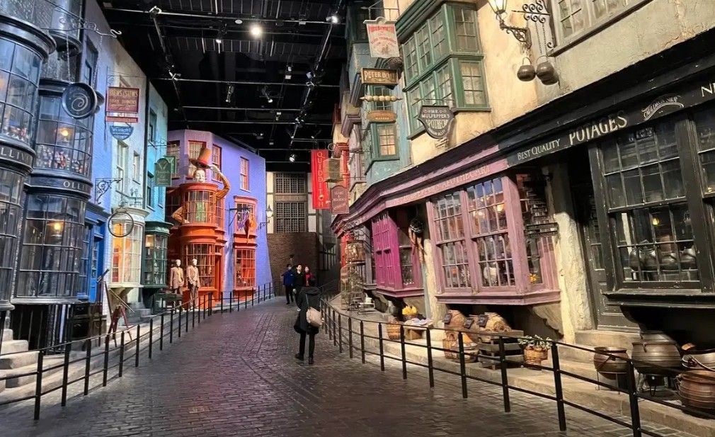 Visitors enjoying Harry Potter Studio Tour Tokyo movie sets