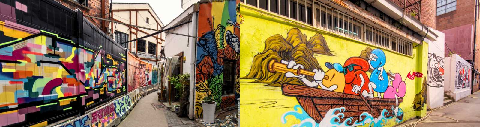 Colourful murals and street art at Shanghai's M50
