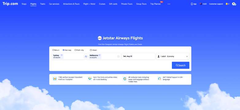 How to Choose Your Seat on Jetstar via Trip.com