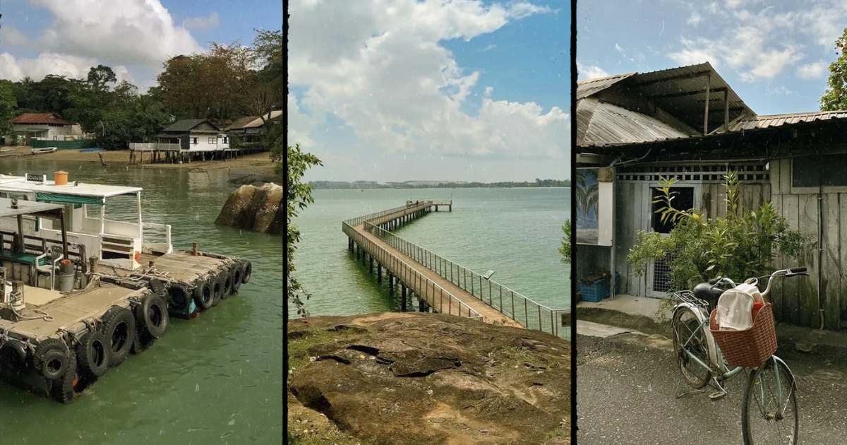 different scenes of  Pulau Ubin