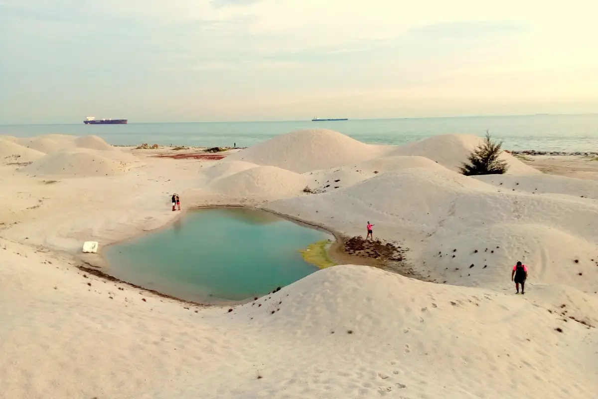 Klebang Beach sand dunes
