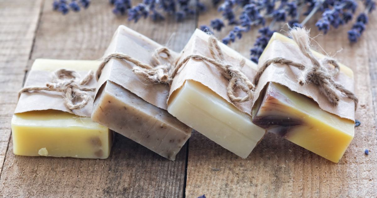 selection of natural soaps
