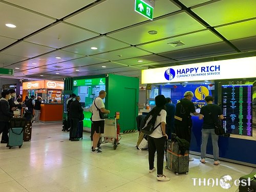 태국 환전, 공항 환전