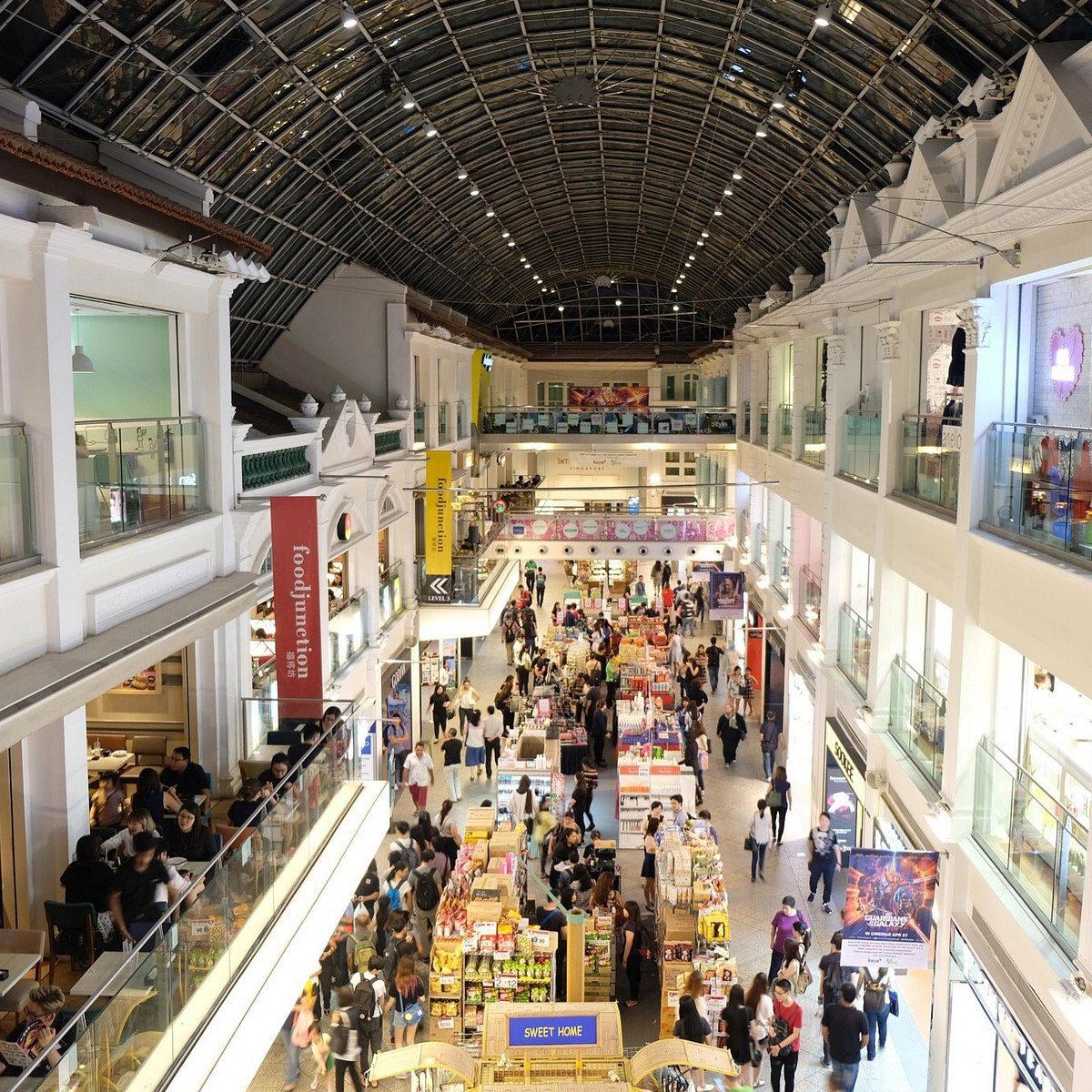 The interior of a mall in singapore