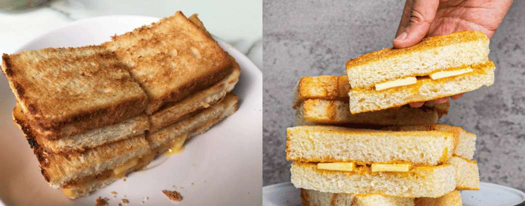 Kaya toast singapourien avec du beurre et de la confiture de coco sur du pain grillé