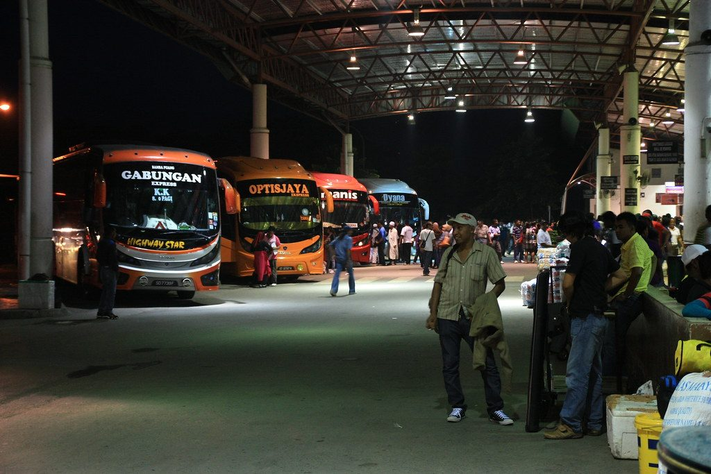 Big commercial bus in KK