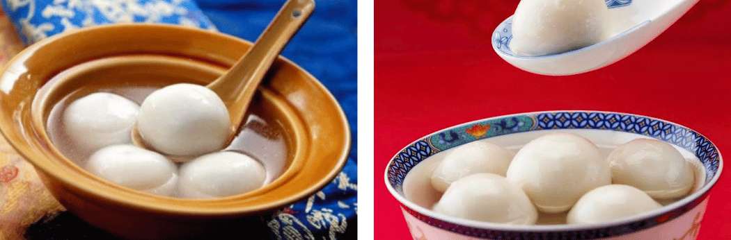 Süße Tangyuan in heißer Suppe
