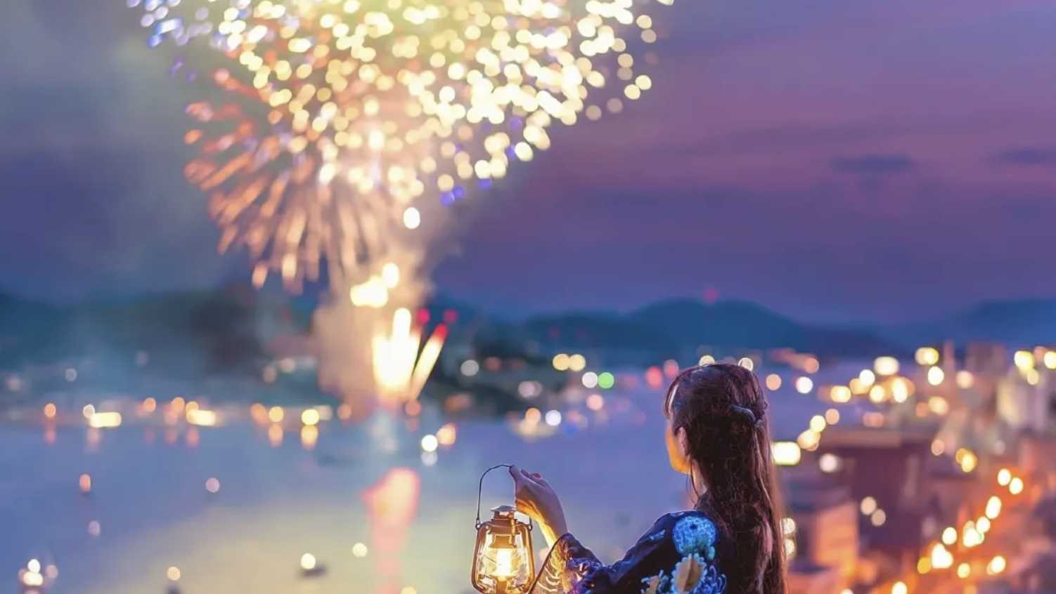 도야호 유람선 불꽃놀이 명당