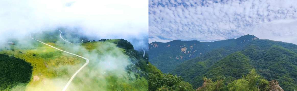 Scenic road winding through lush green mountains near Xi’an, in Shaanxi Province, China