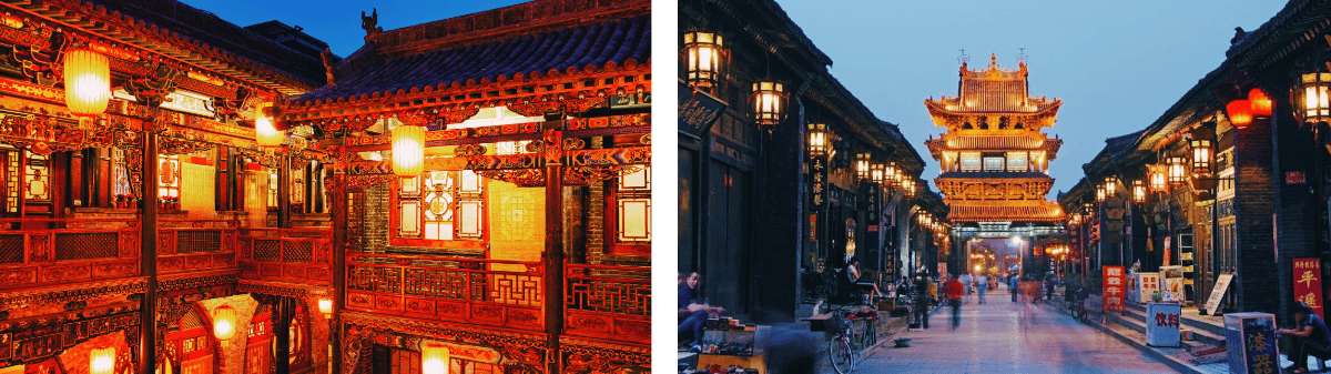 Arquitectura tradicional y calles de la antigua ciudad de Pingyao
