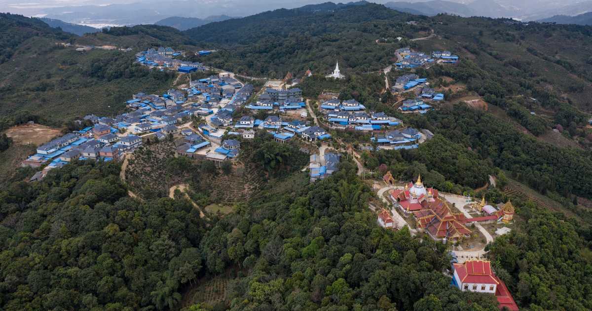 Vista aerea di Xishuangbanna