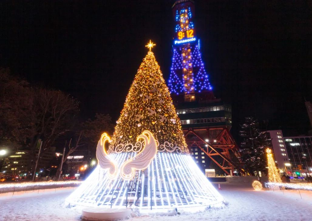 大通公園燈飾及電視塔
