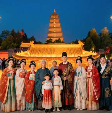 西安大唐不夜城跟拍攝影親子照情侶閨蜜兒童跟拍家庭