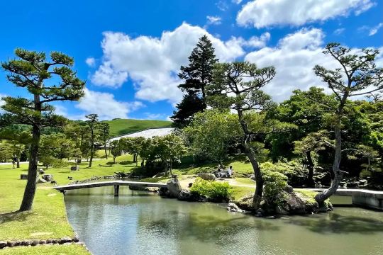 Scenic view across Kyoto with mountains in the distance