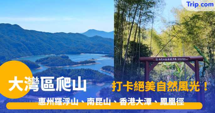 大灣區爬山 2026 惠州羅浮山、南昆山、香港大潭、鳳凰徑 - 打卡絕美自然風光！ | Trip.com