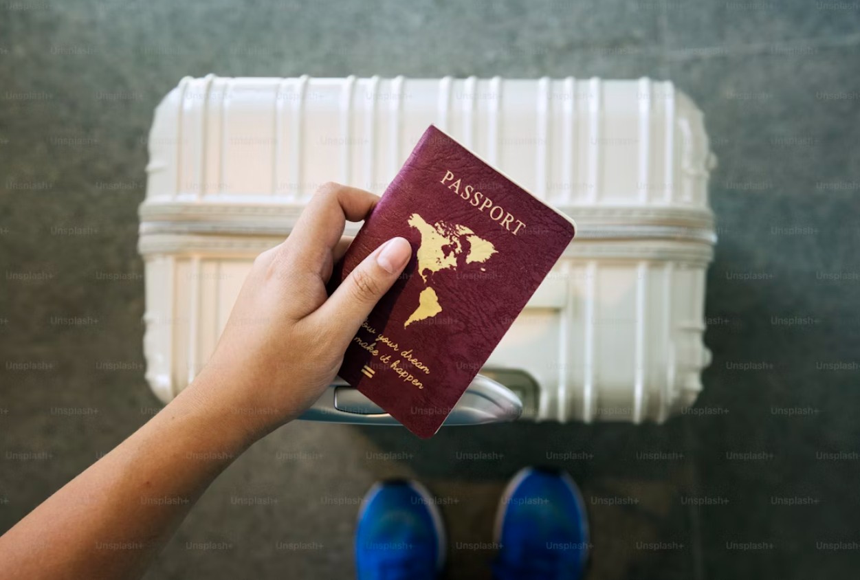 First Time Flyers - Passport and luggage