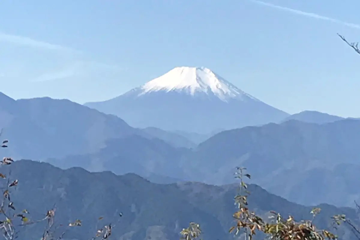 view of Mount Fuji at Mount Takao