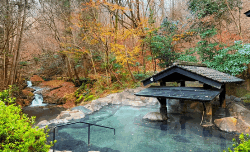 쿠로가와 온천 료칸 노천탕