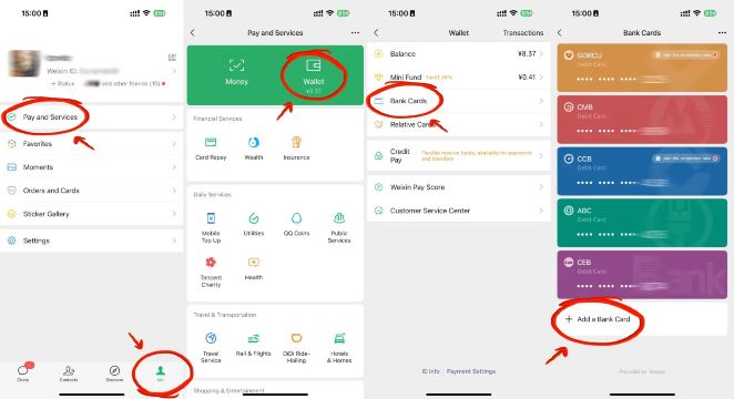 Comment accéder au portefeuille numérique dans l'application WeChat Pay